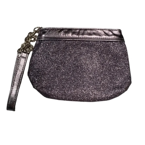 NY & C New York & Company Small Purple Gray Glitter Iridescent Wristlet Clutch - Picture 10 of 12